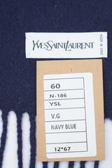 Solid/Plain Wool Navy Blue Scarf