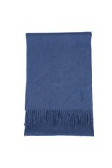 Solid/Plain Wool Blue Scarf