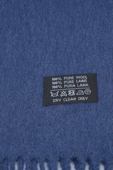 Solid/Plain Wool Blue Scarf