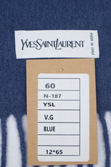 Solid/Plain Wool Blue Scarf