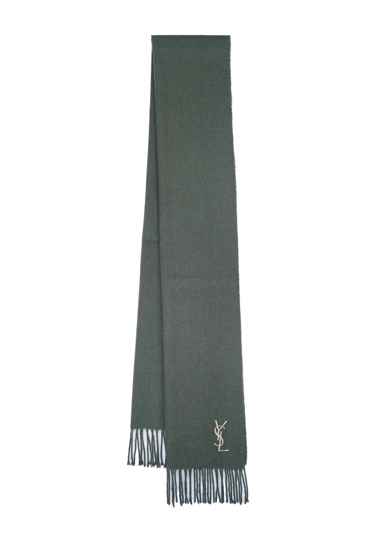 Solid/Plain Wool Green Scarf