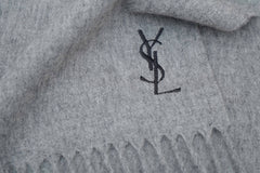 Solid/Plain Wool Grey Scarf