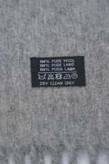 Solid/Plain Wool Grey Scarf