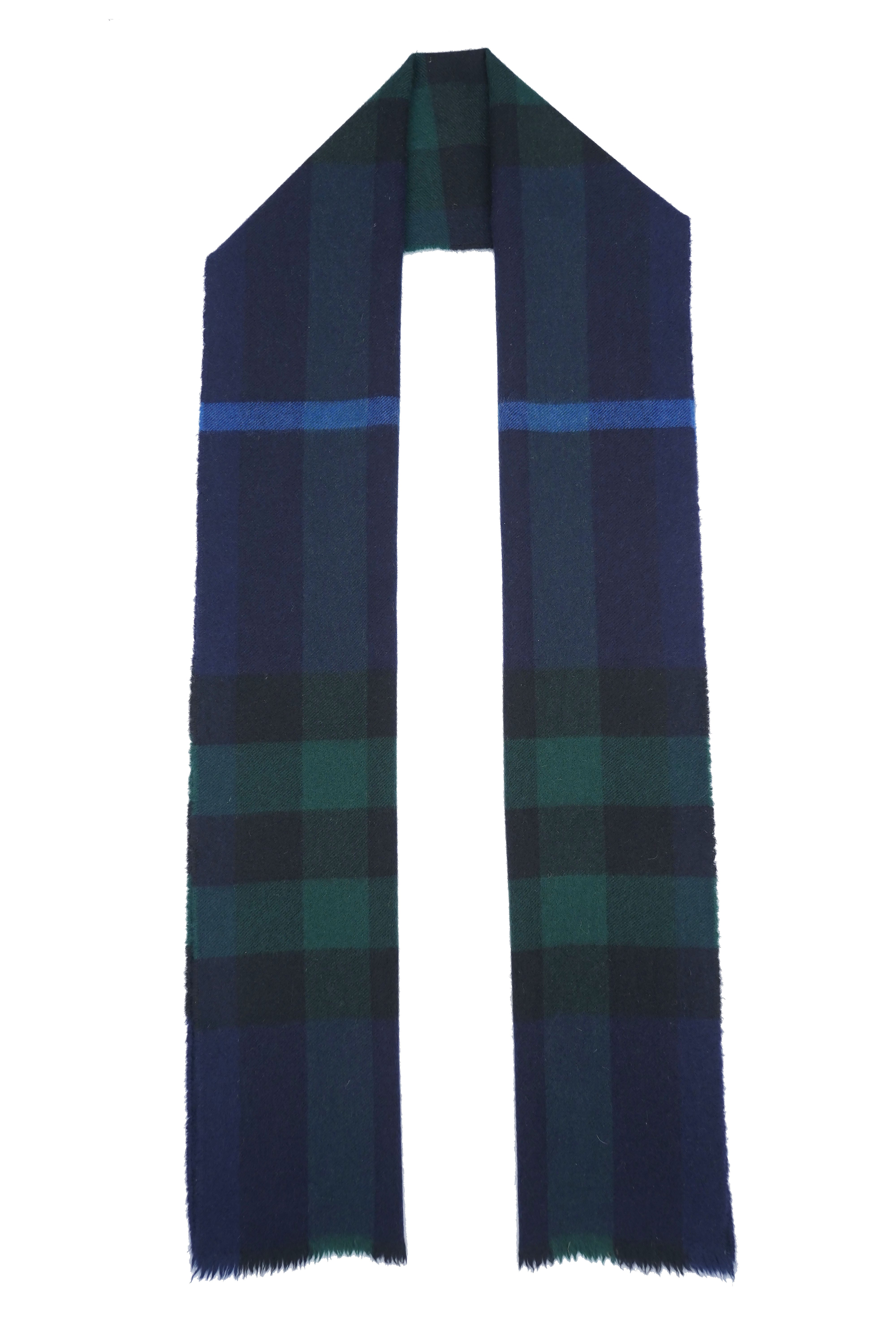 Classic Check Cashmere Blue Scarf