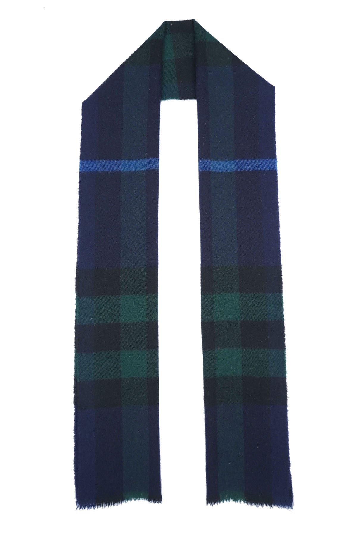 Classic Check Cashmere Blue Scarf