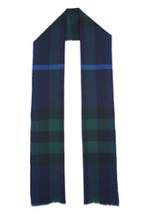 Burberry Pre-Owned Check Cashmere Blue Scarf