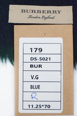 Burberry Pre-Owned Check Cashmere Blue Scarf