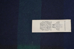 Burberry Pre-Owned Check Lambswool Blue Scarf