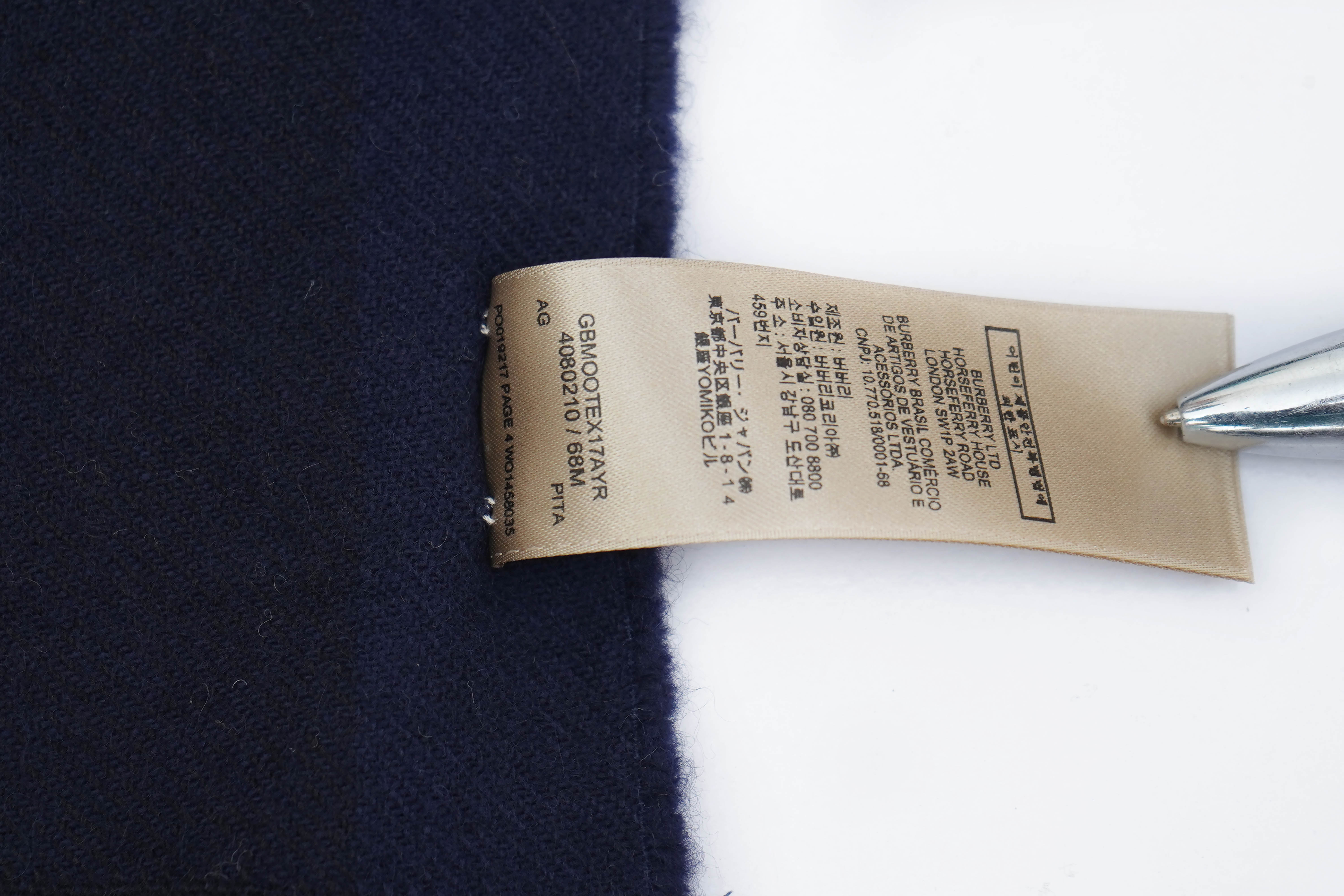 Classic Check Lambswool Blue Scarf