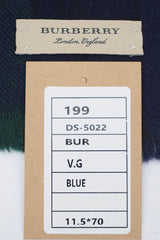 Burberry Pre-Owned Check Lambswool Blue Scarf