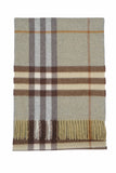 Classic Check Cashmere Green Scarf