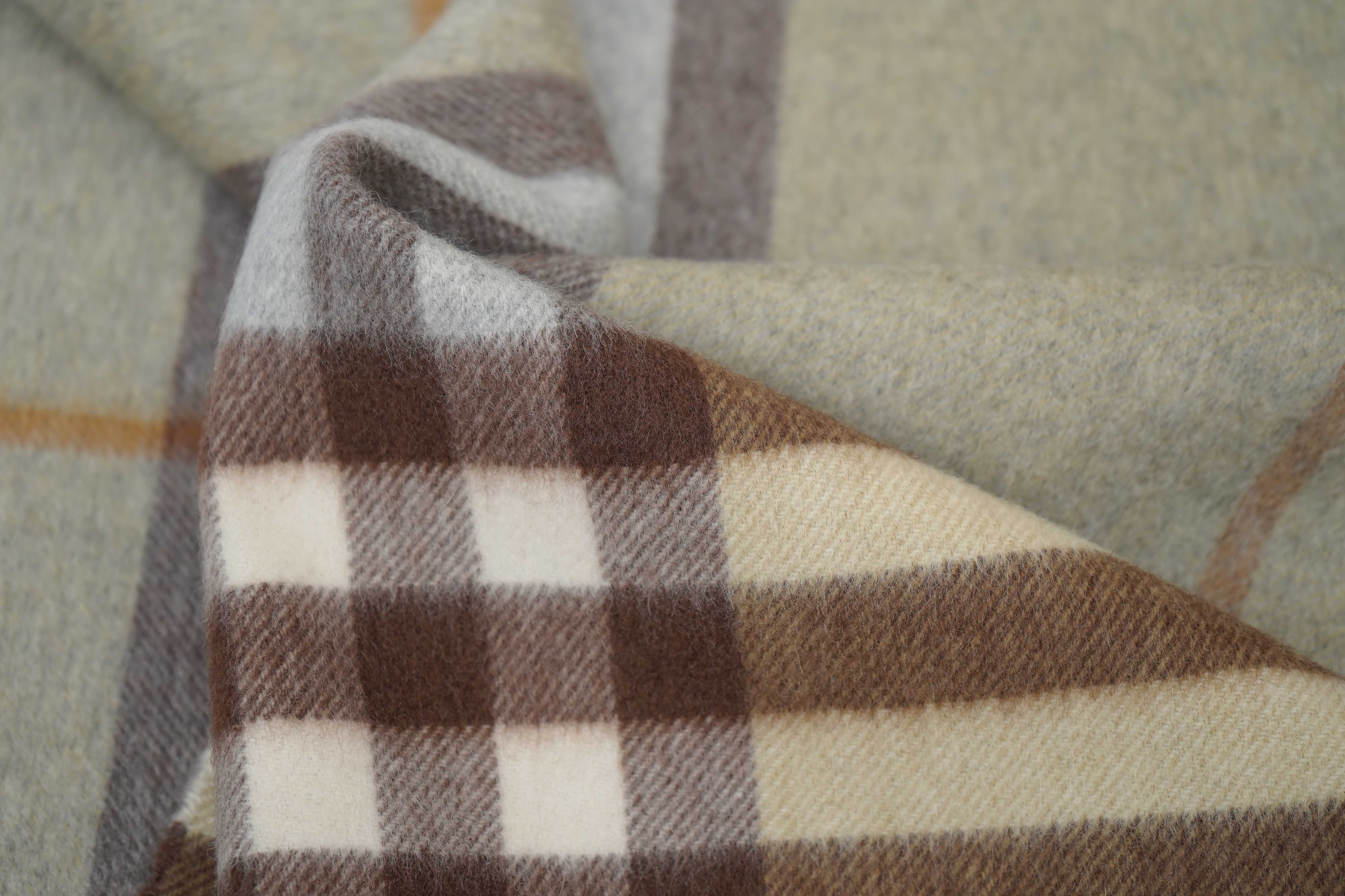 Classic Check Cashmere Green Scarf