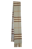 Classic Check Cashmere Green Scarf