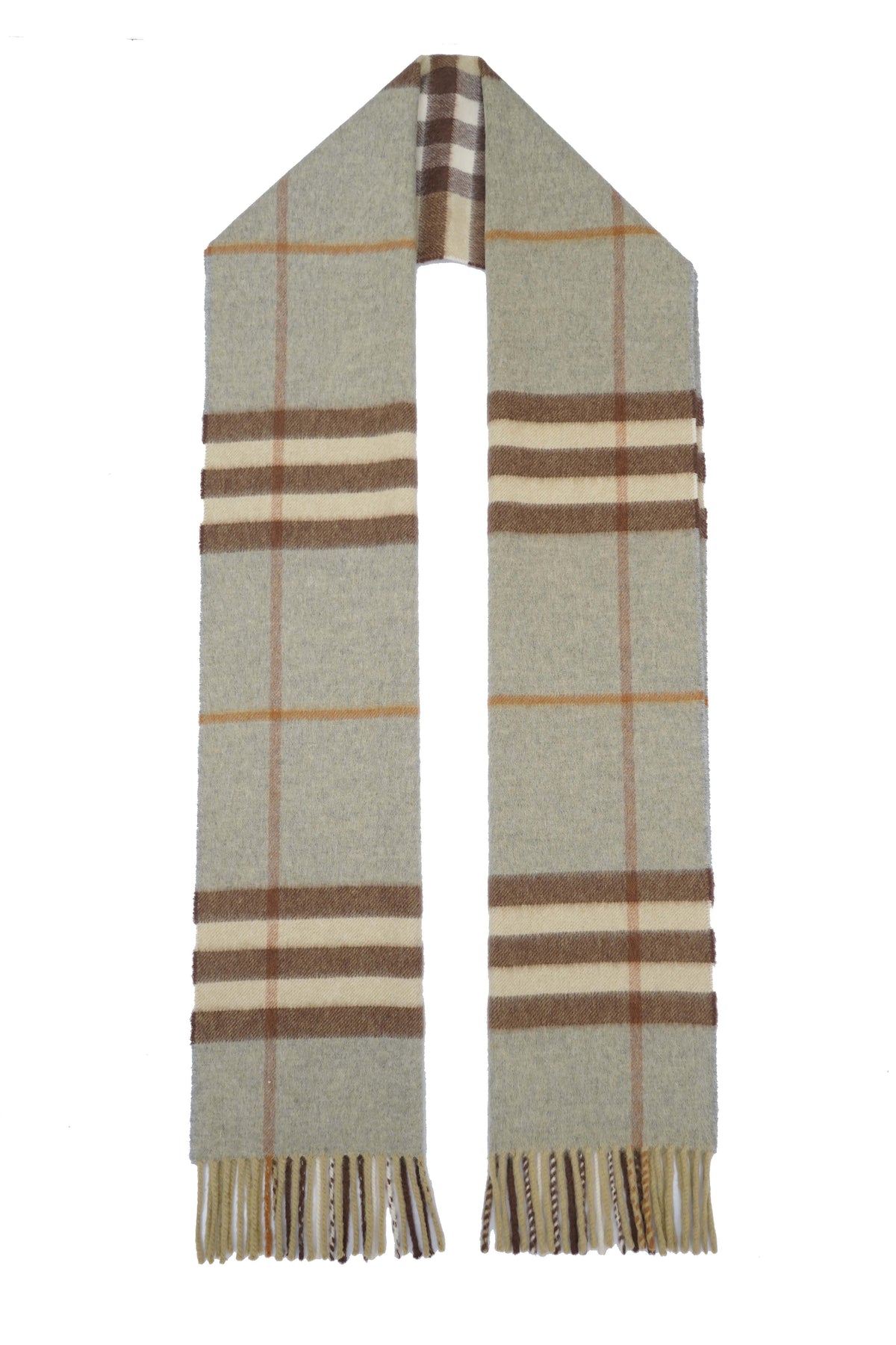 Classic Check Cashmere Green Scarf