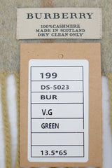 Burberry Pre-Owned Check Cashmere Green Scarf