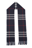 Classic Check Cashmere Blue Scarf
