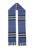 Classic Check Cashmere Blue Scarf