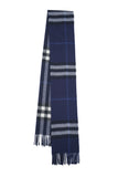 Classic Check Cashmere Blue Scarf