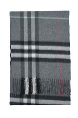 Check Cashmere Grey Scarf