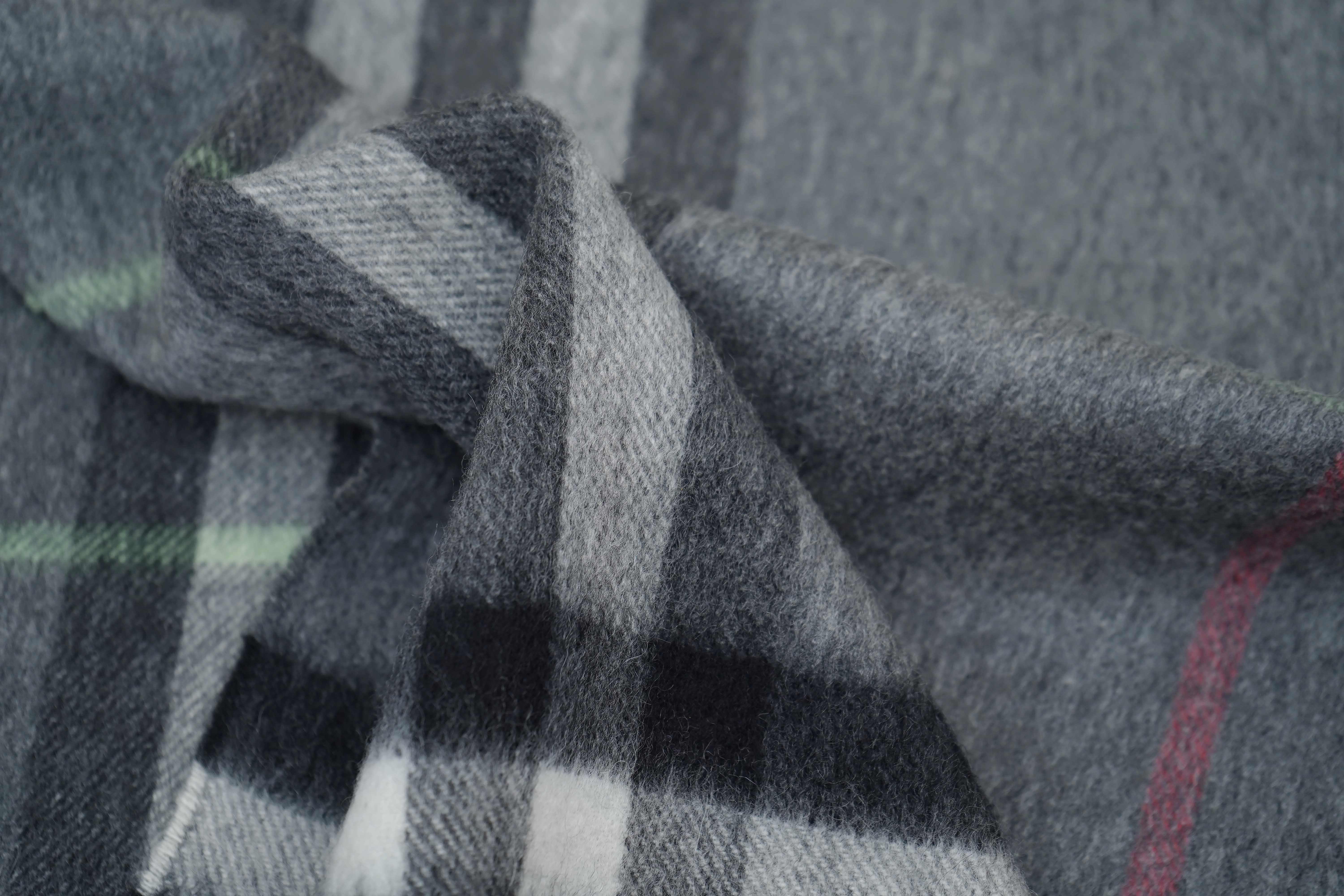Classic Check Cashmere Grey Scarf