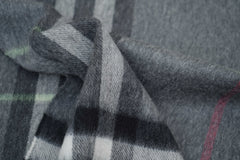 Check Cashmere Grey Scarf