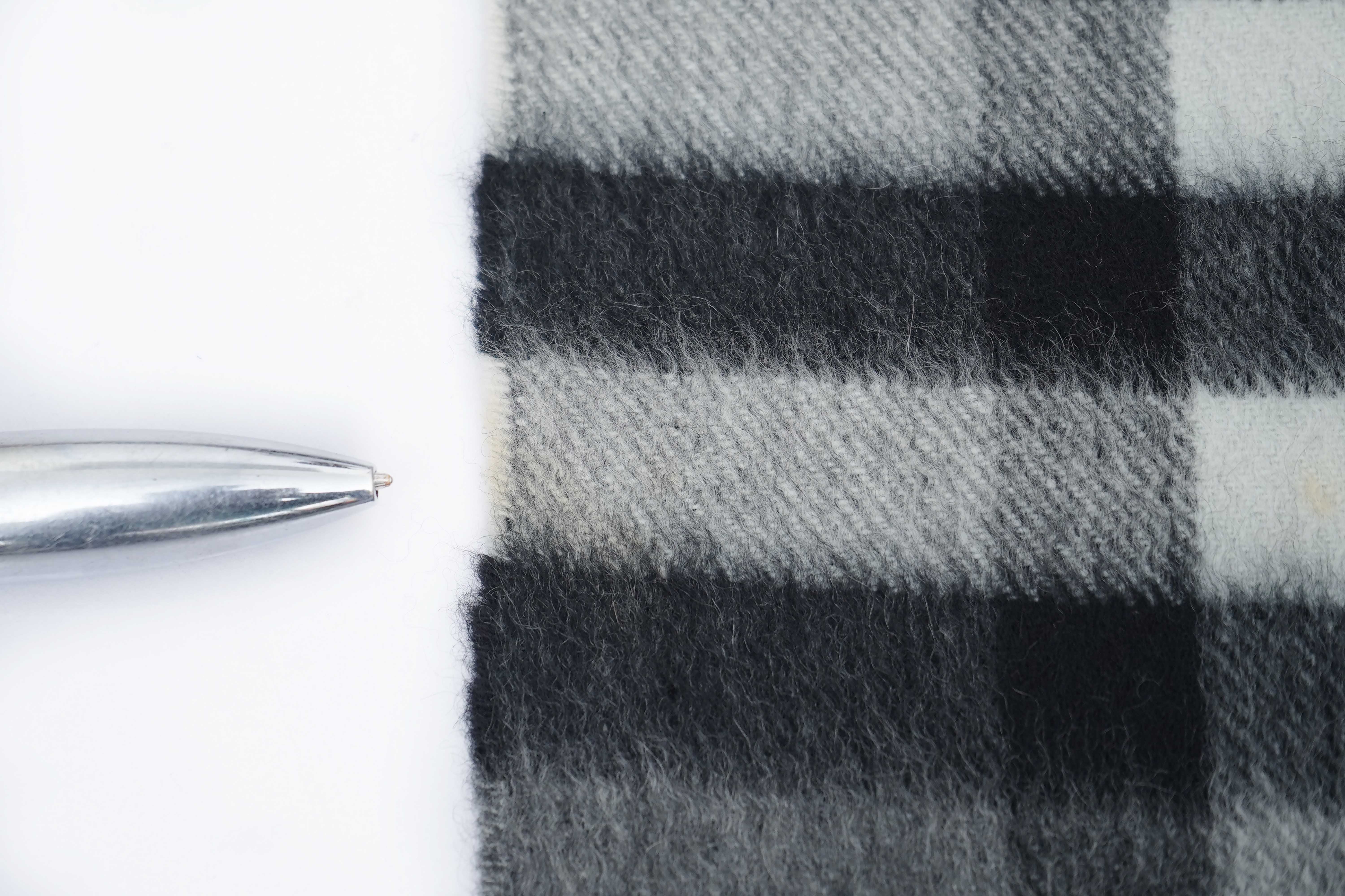 Classic Check Cashmere Grey Scarf