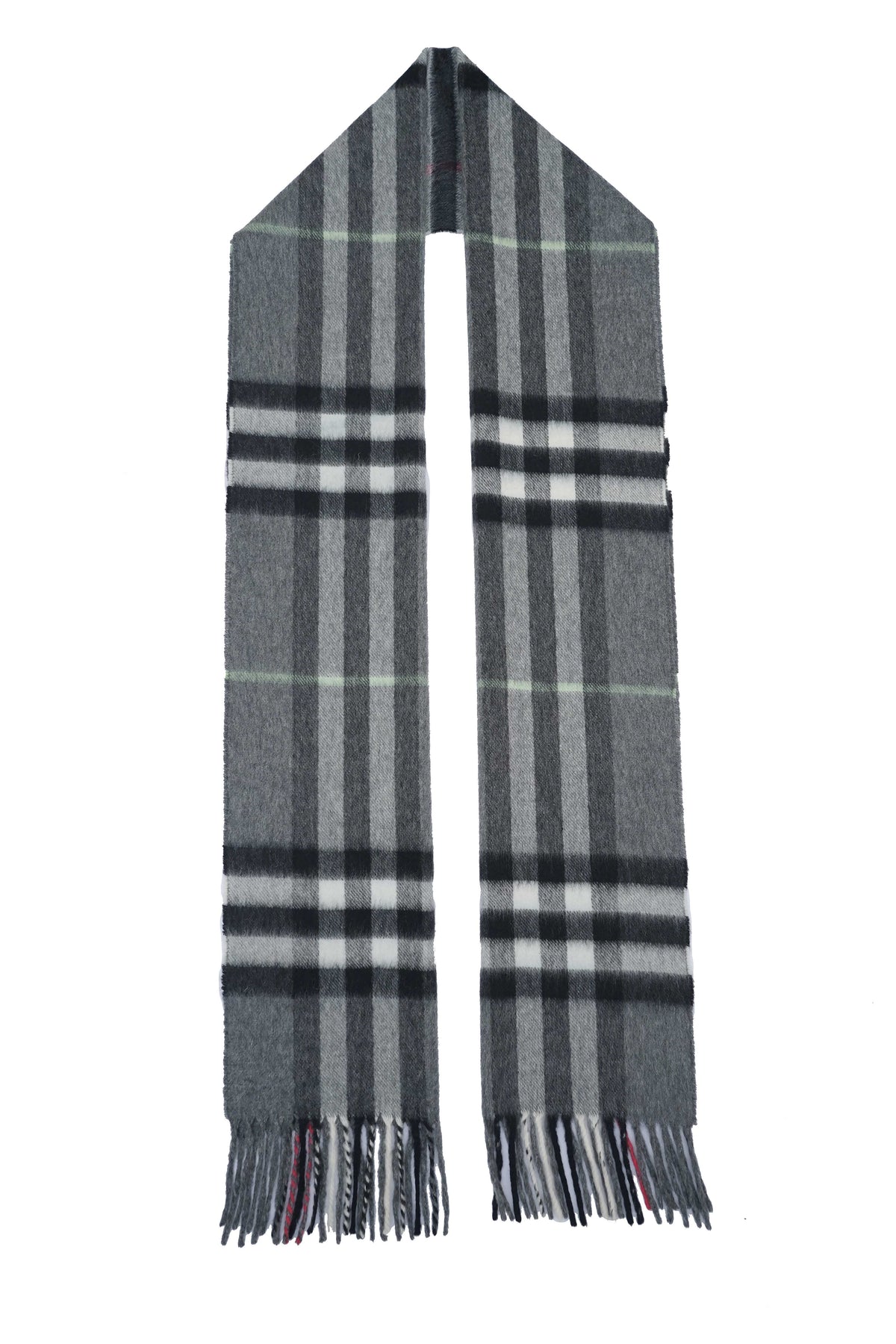 Classic Check Cashmere Grey Scarf
