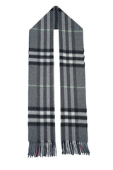 Check Cashmere Grey Scarf