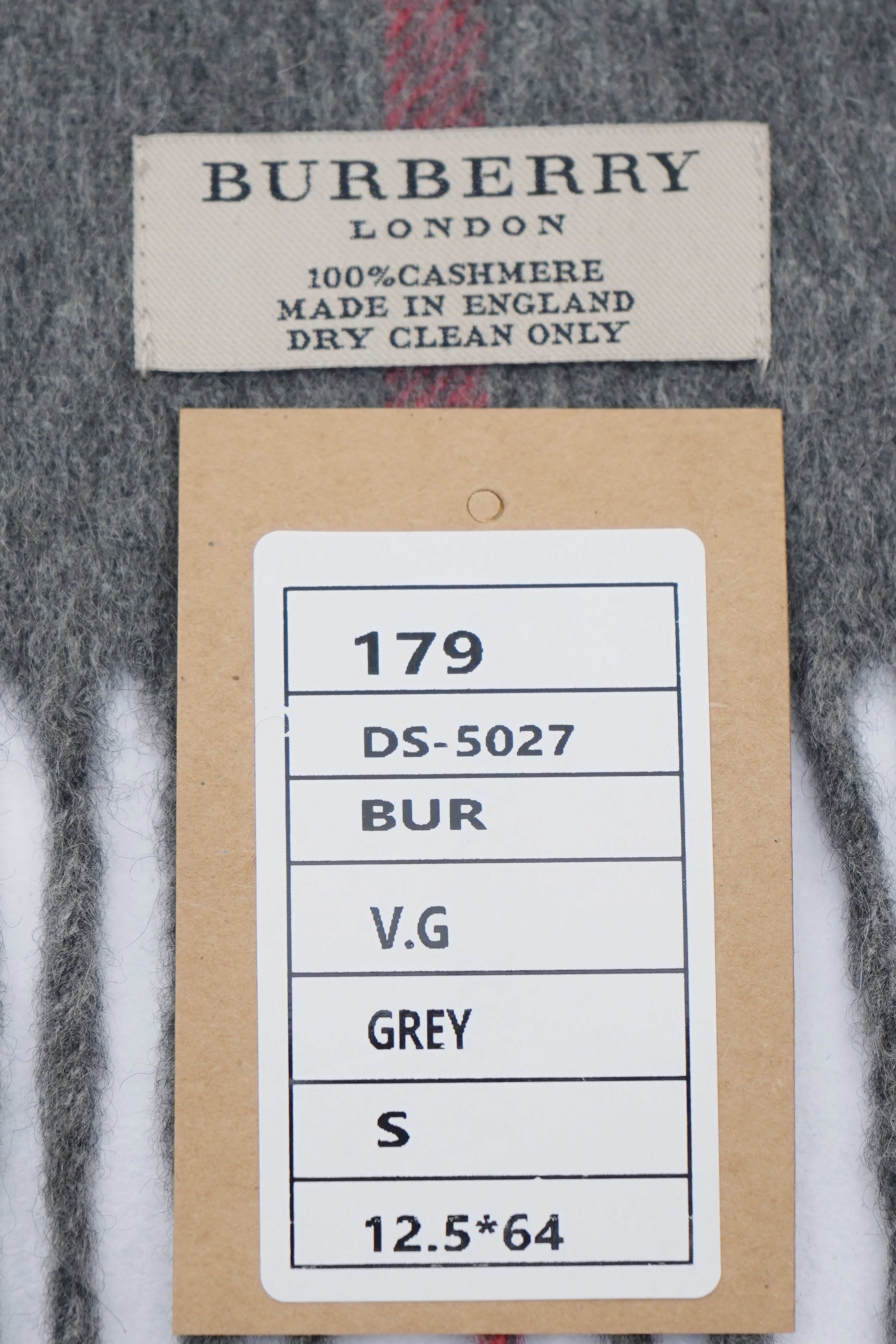 Classic Check Cashmere Grey Scarf