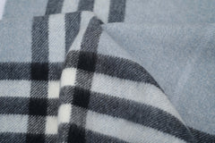 Burberry Pre-Owned Check Cashmere Sky Blue Scarf