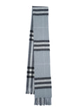 Classic Check Cashmere Sky Blue Scarf