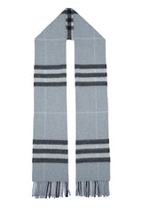 Burberry Pre-Owned Check Cashmere Sky Blue Scarf