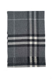 Classic Check Cashmere Grey Scarf