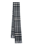Classic Check Cashmere Grey Scarf