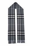 Classic Check Cashmere Grey Scarf