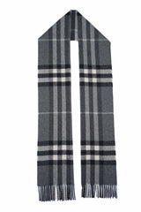 Check Cashmere Grey Scarf