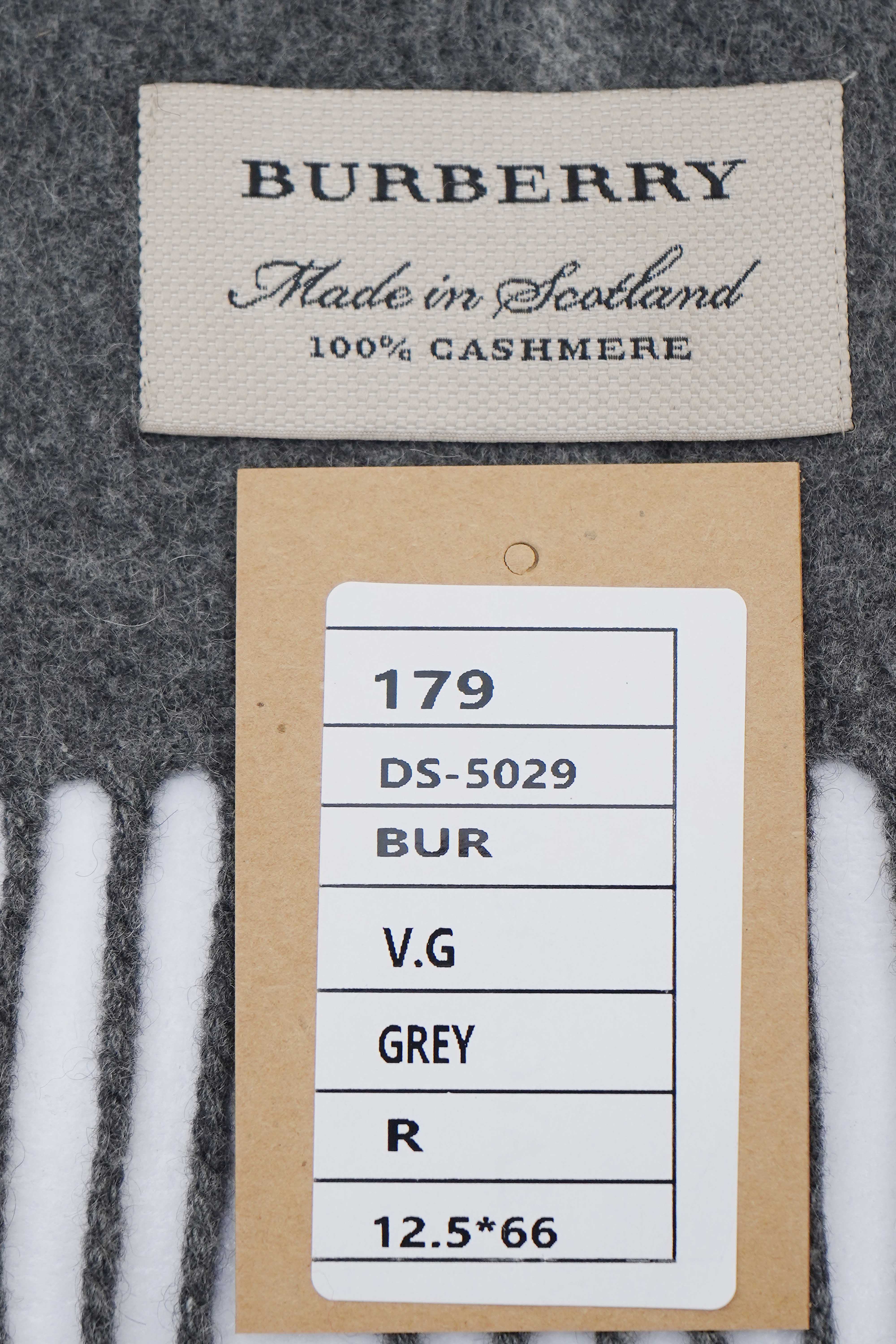 Classic Check Cashmere Grey Scarf