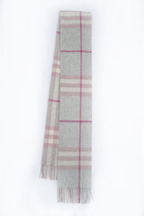 Check Cashmere Grey Scarf