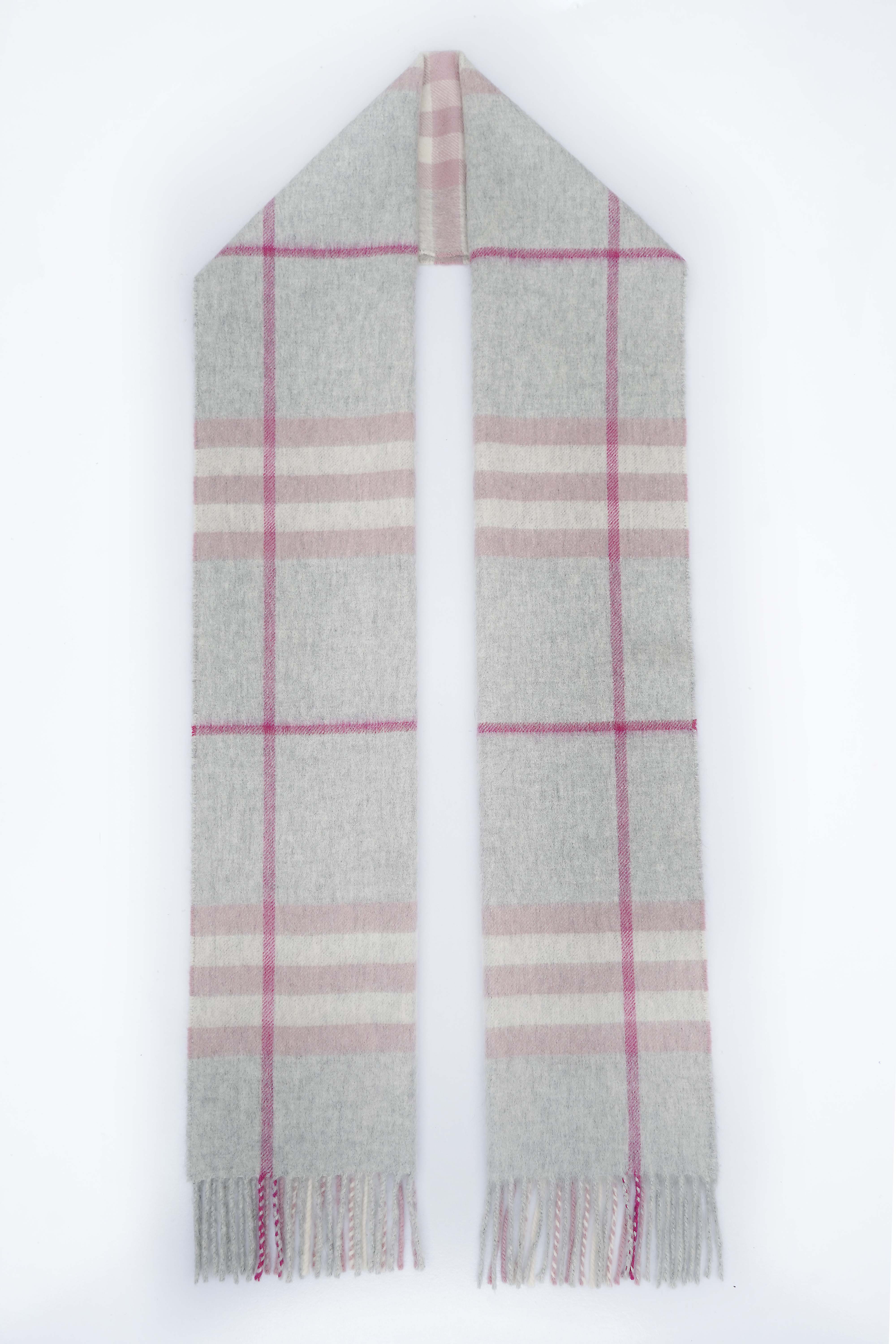 Classic Check Cashmere Grey Scarf