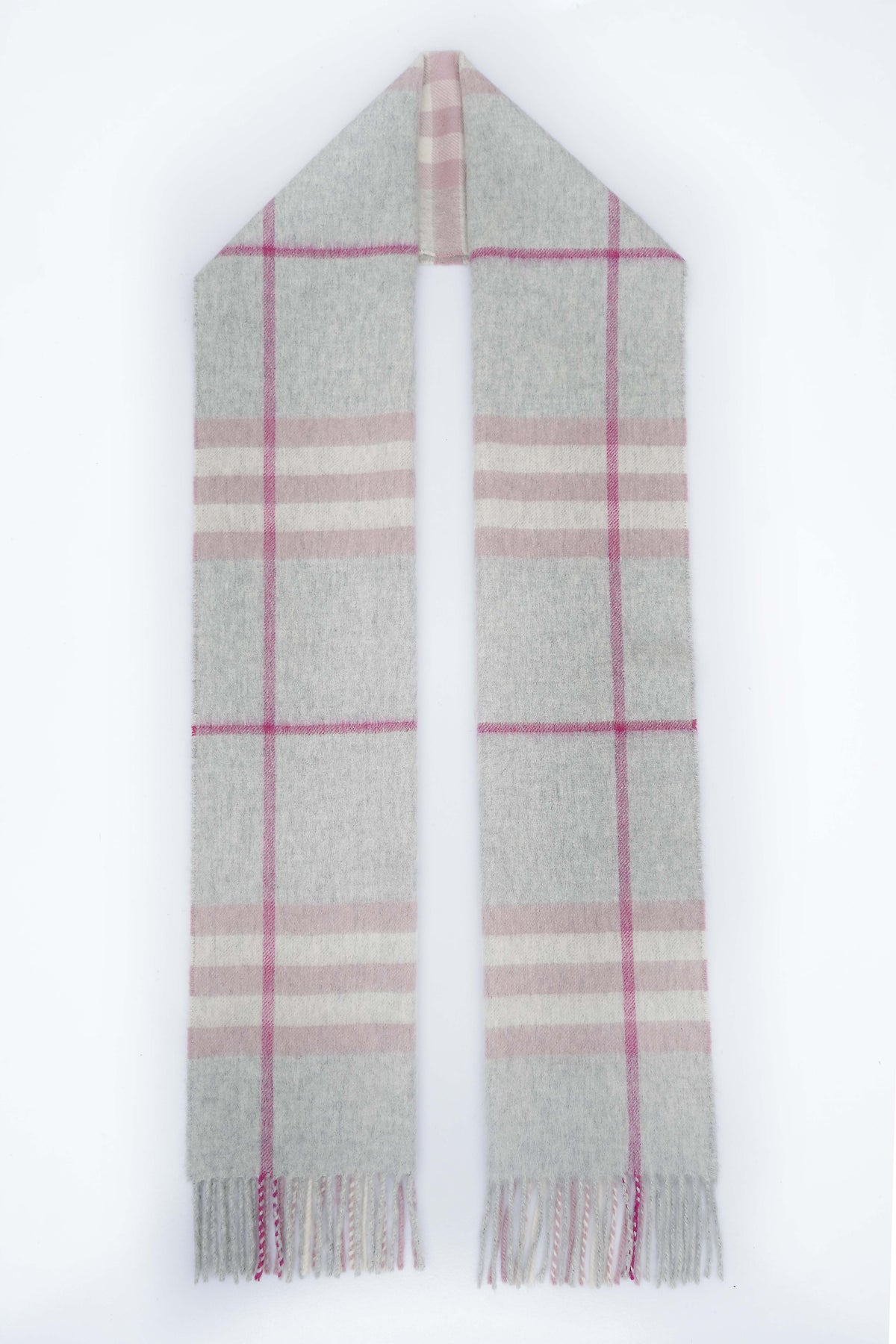Classic Check Cashmere Grey Scarf
