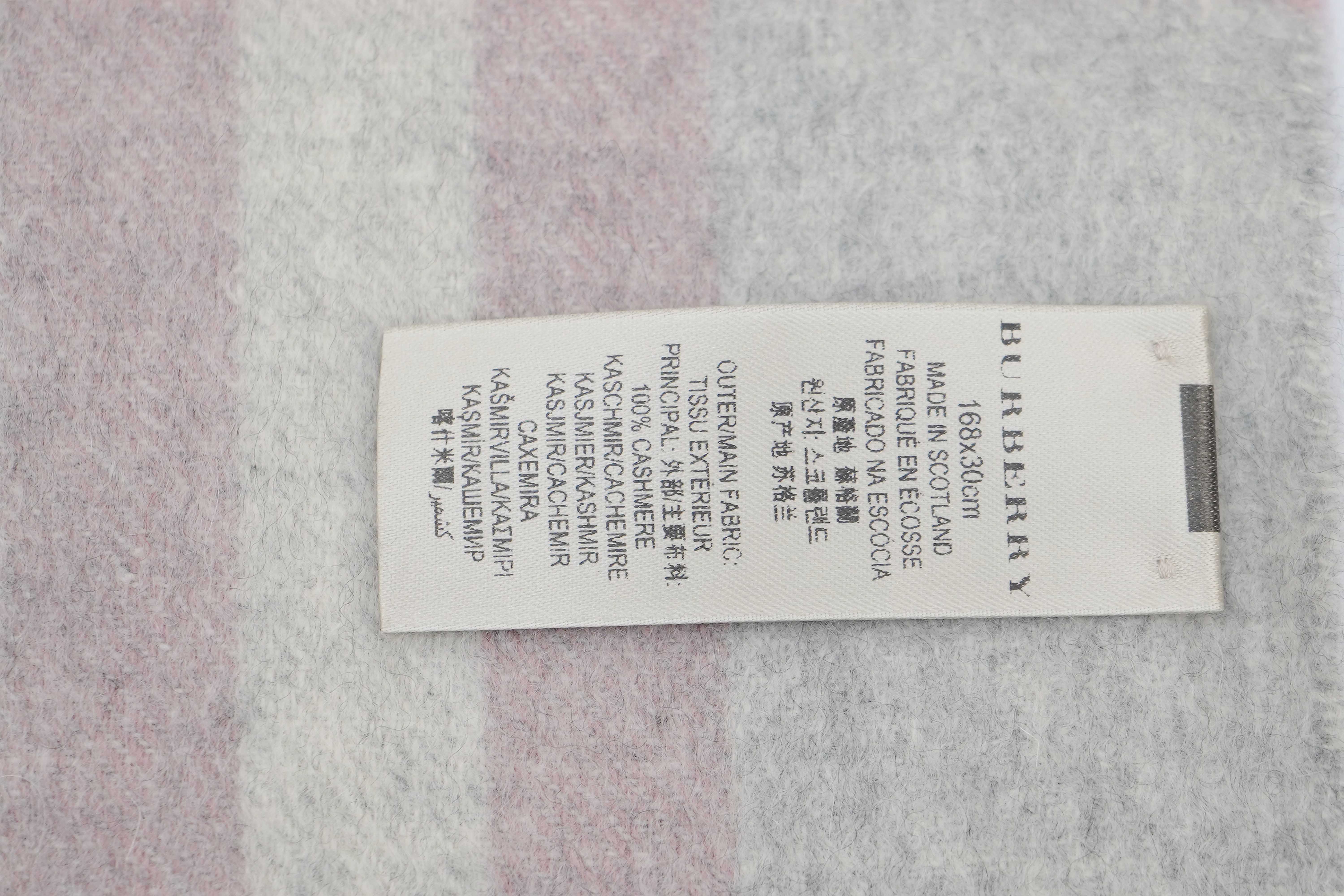 Classic Check Cashmere Grey Scarf