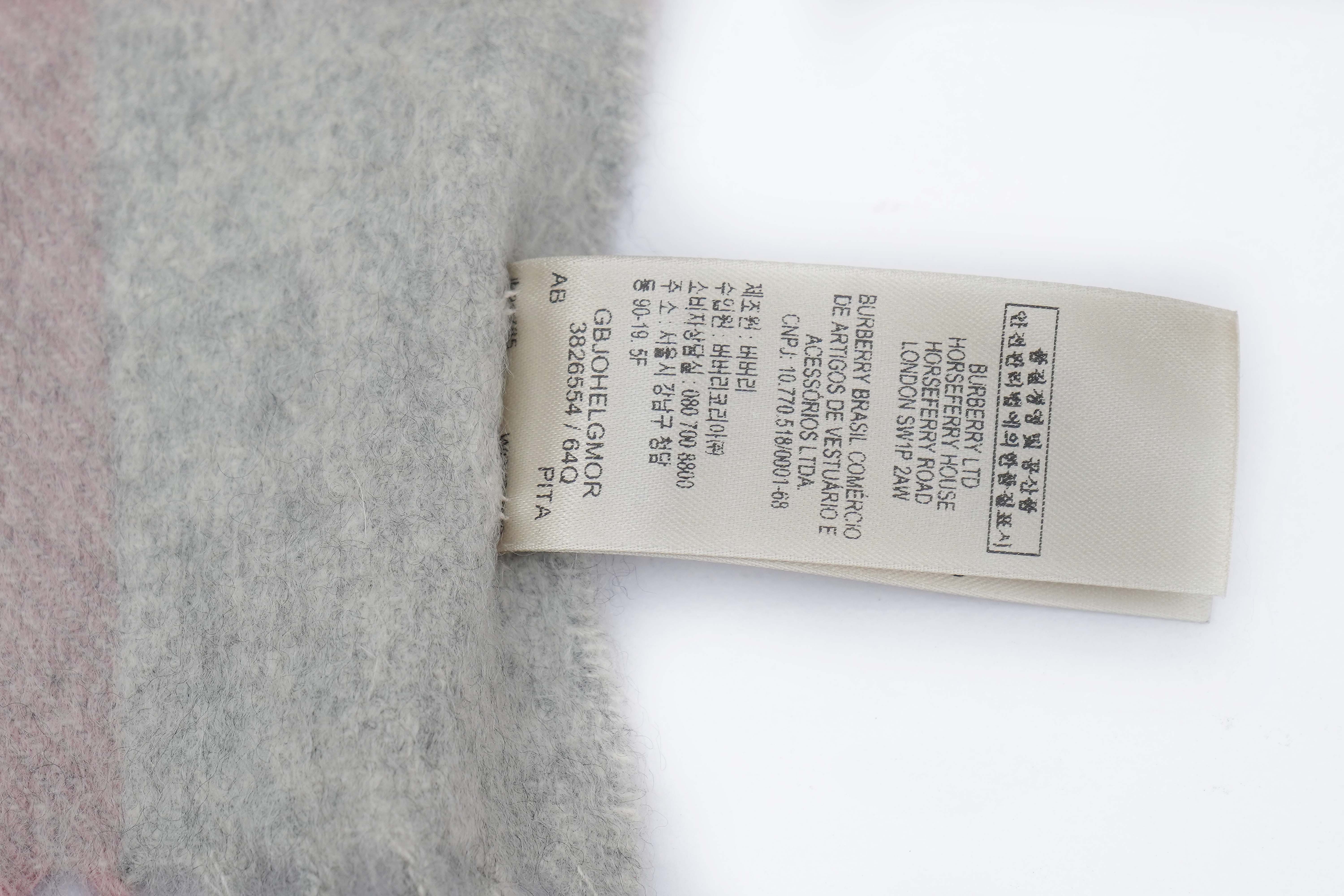 Classic Check Cashmere Grey Scarf