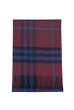 Classic Check Cashmere Burgundy Scarf