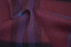 Check Cashmere Burgundy Scarf