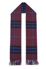 Check Cashmere Burgundy Scarf