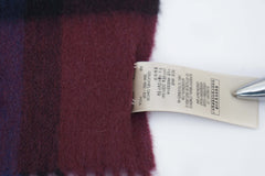 Check Cashmere Burgundy Scarf