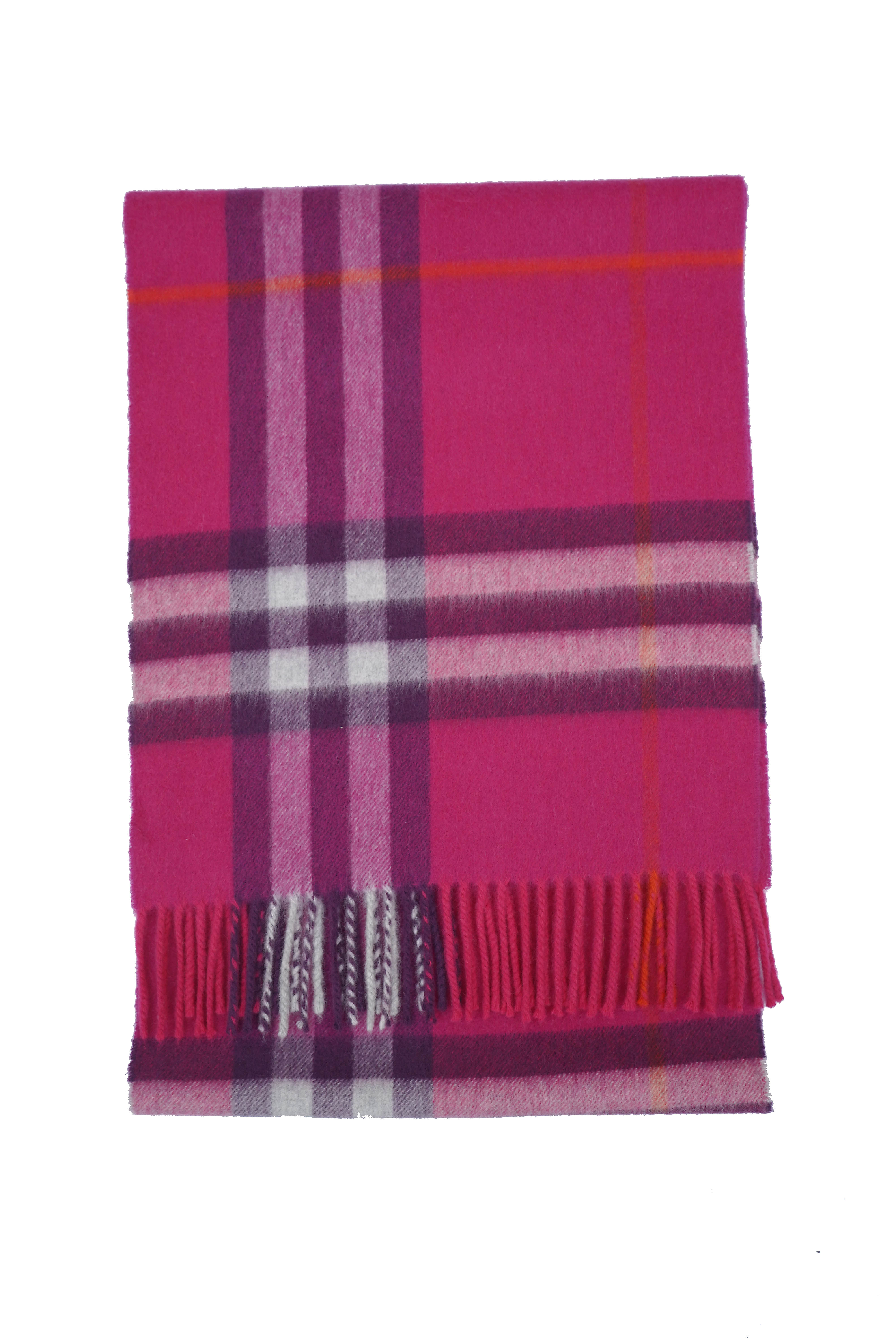 Classic Check Cashmere Pink Scarf