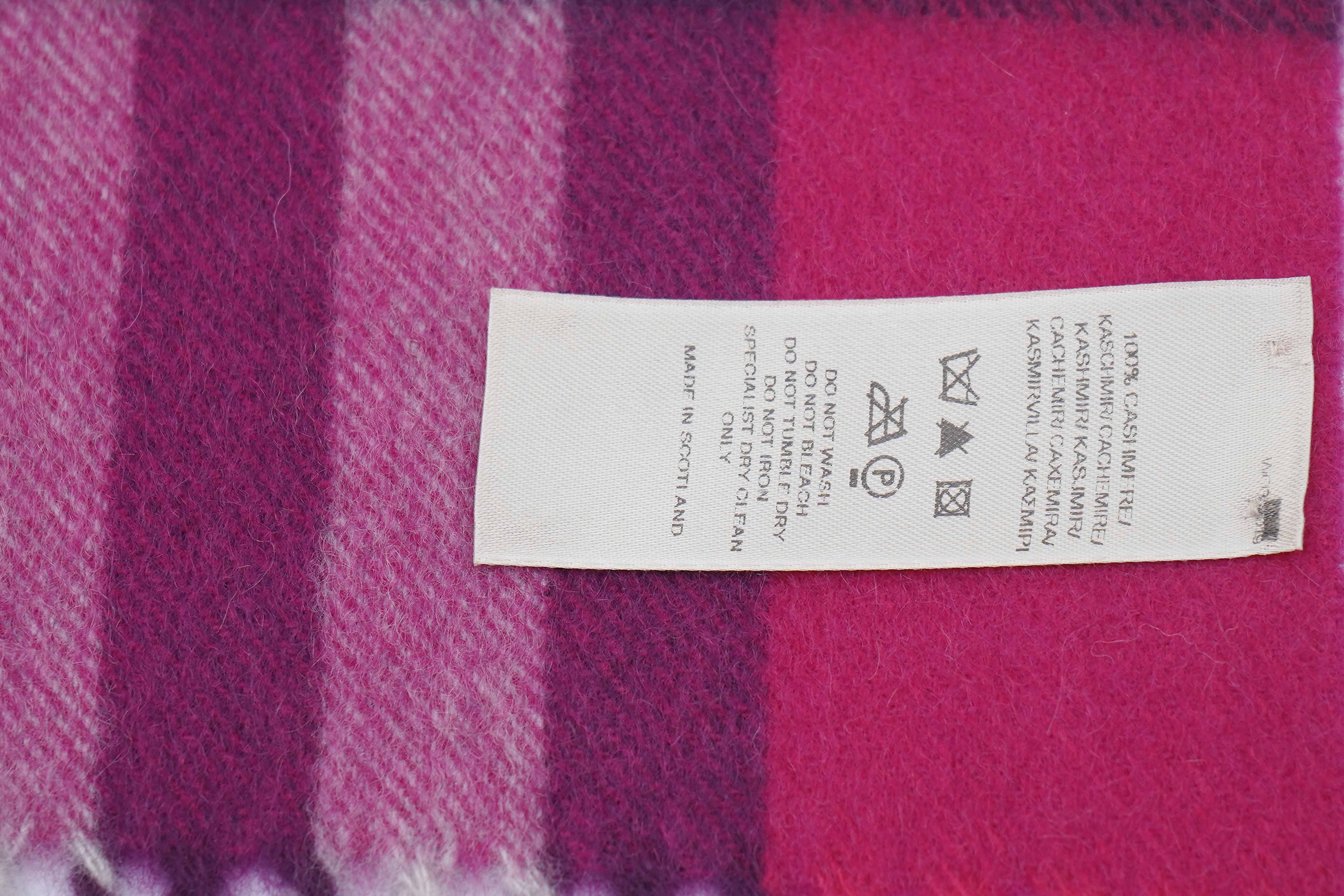 Classic Check Cashmere Pink Scarf