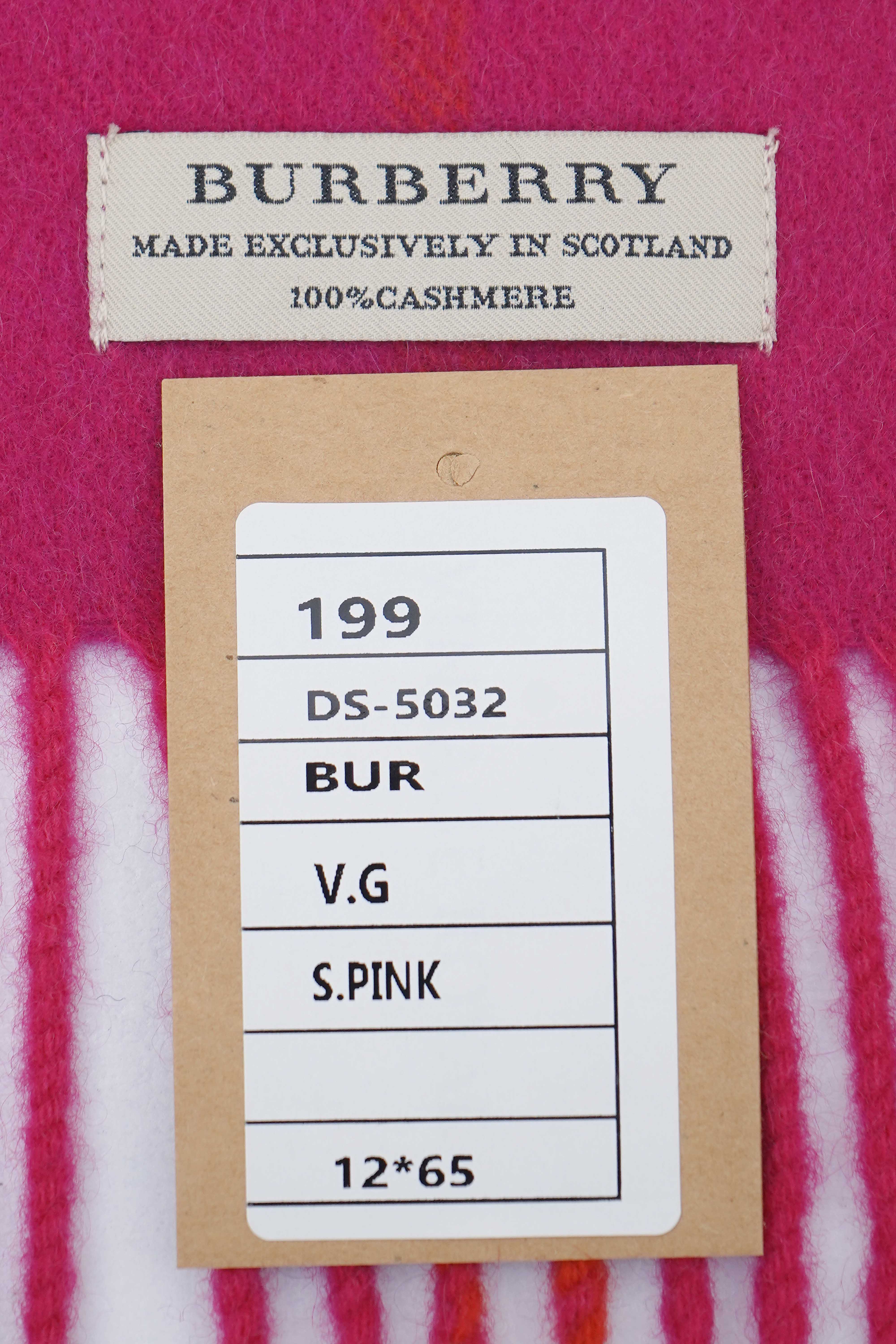 Classic Check Cashmere Pink Scarf