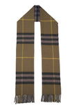 Classic Check Cashmere Military Green Scarf